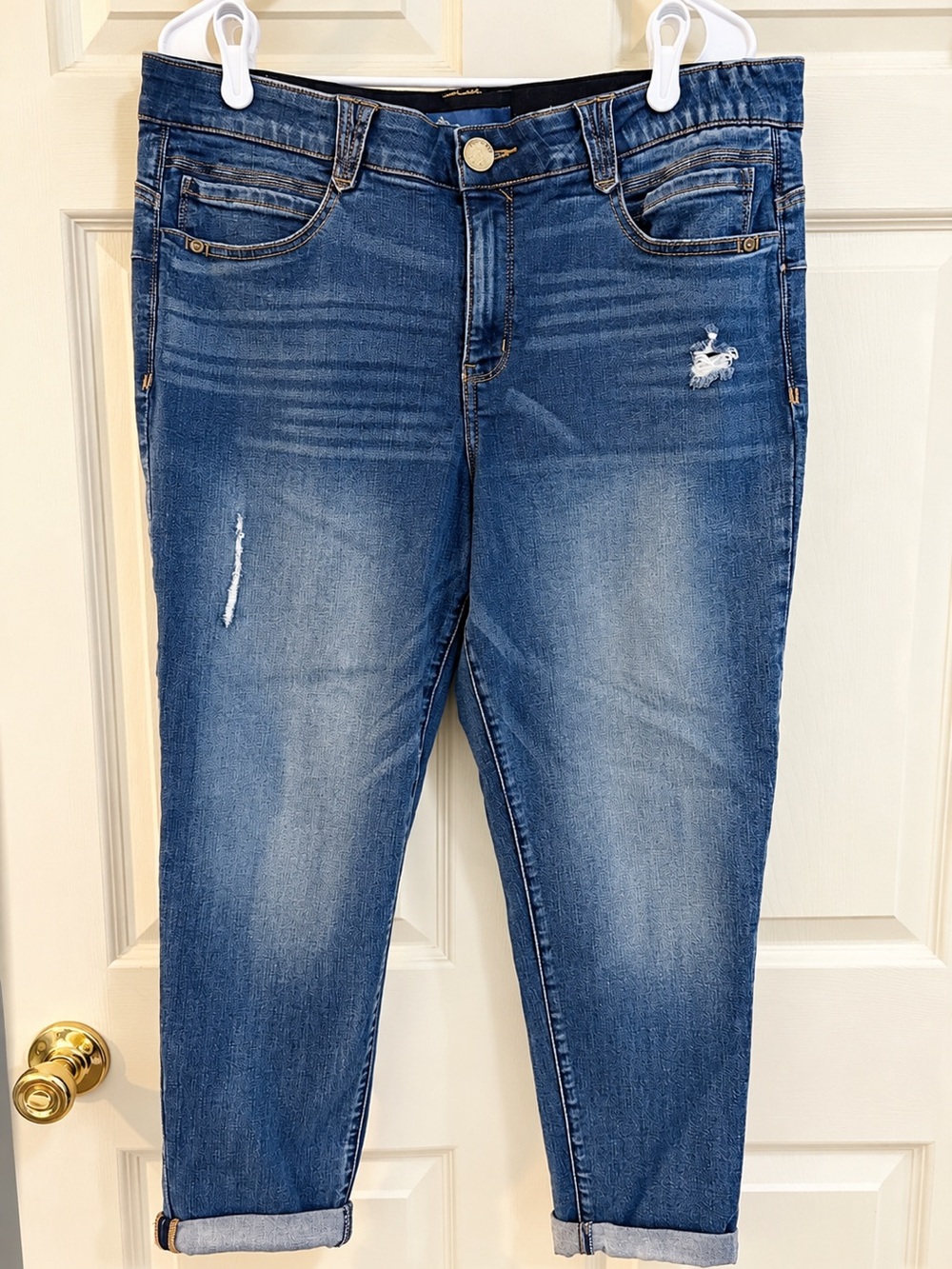 Democracy AbSolution Women’s Cropped Skinny Jeans Size 16 Medium Wash
